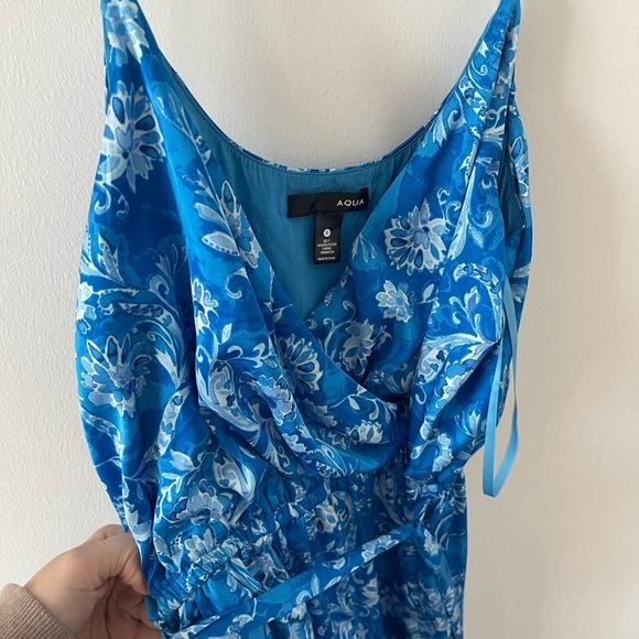 Aqua Blue floral Jumpsuit - Picture 3 of 5